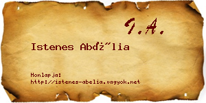 Istenes Abélia névjegykártya